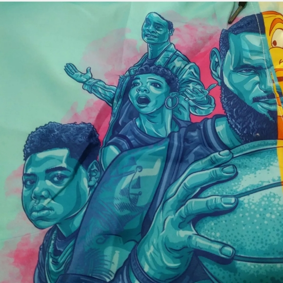 Cosplay Men's Size Large Multicolored Swim Trunks "Space Jam LJ Squad" - Picture 8 of 9